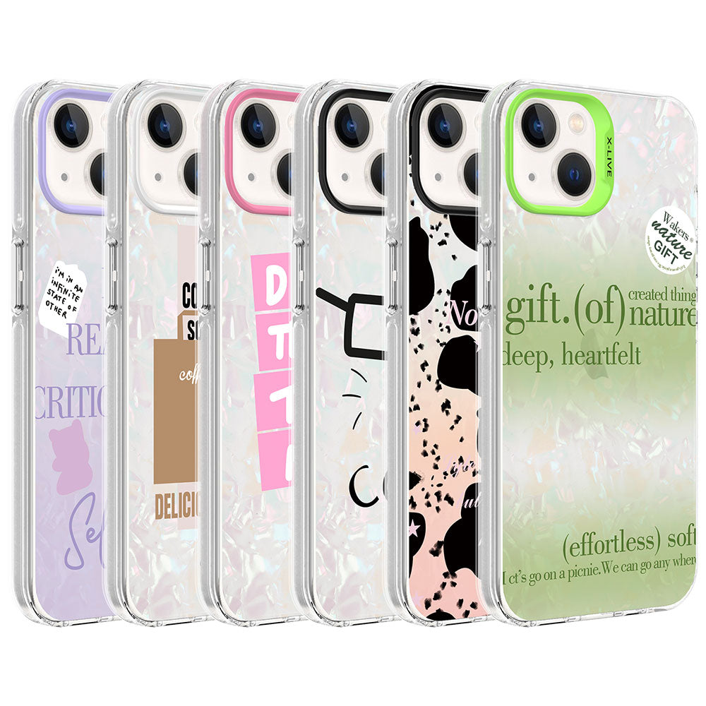Apple iPhone 14 Kılıf Mermer Desenli Zore Marbello Kapak Pembe