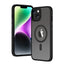 Apple iPhone 14 Kılıf Wireless Şarj Özellikli Zore Hibrit M-safe Kapak Siyah