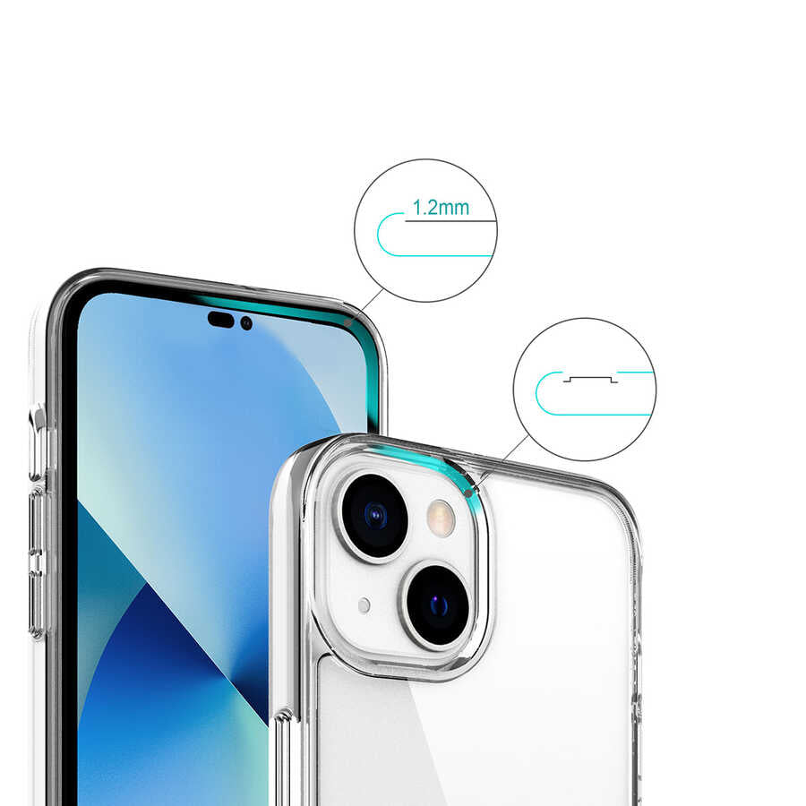 Apple iPhone 14 Kılıf Zore Gard Silikon Renksiz