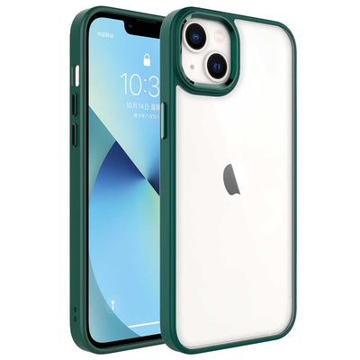Apple iPhone 14 Kılıf Zore Krom Kapak Kırmızı