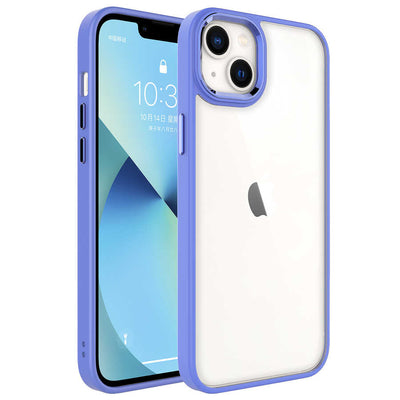 Apple iPhone 14 Kılıf Zore Krom Kapak Lavendery Gray