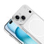 Apple iPhone 14 Kılıf Zore M-Safe Şarj Özellikli Kamera Korumalı Spark Kapak Gümüş