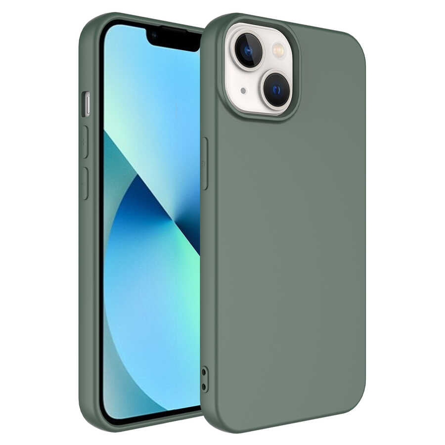 Apple iPhone 14 Kılıf Zore Mara Lansman Kapak Koyu Yeşil