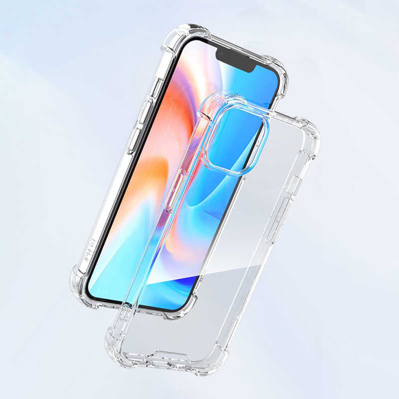 Apple iPhone 14 Kılıf Zore Nitro Anti Shock Silikon Renksiz