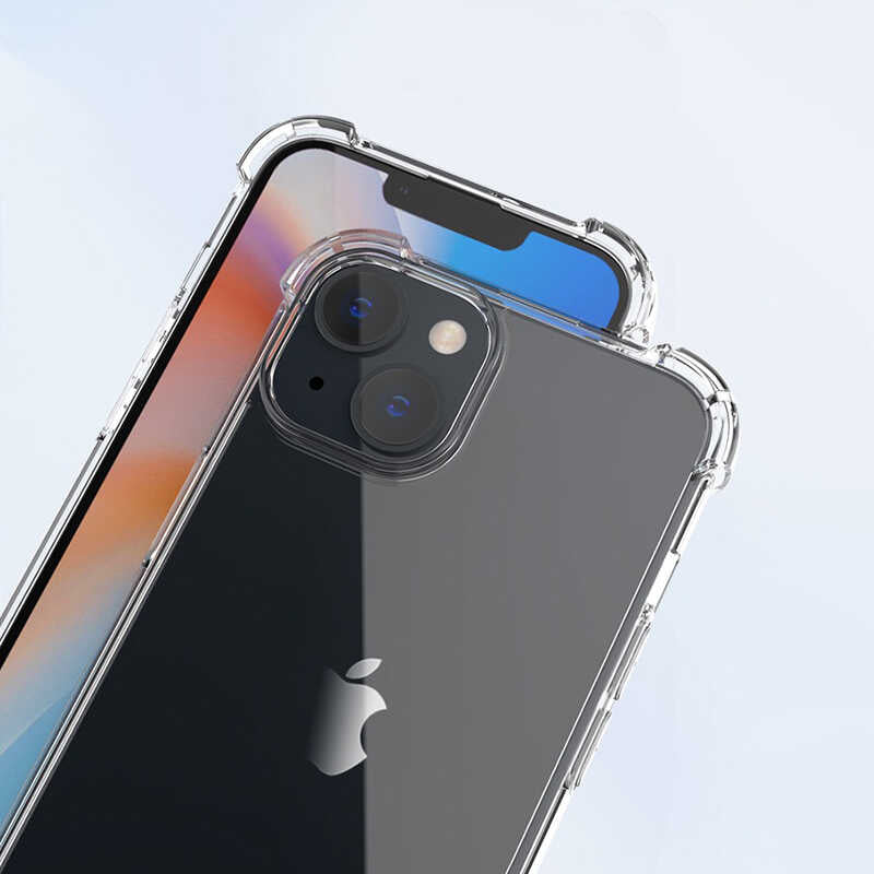 Apple iPhone 14 Kılıf Zore Nitro Anti Shock Silikon Renksiz
