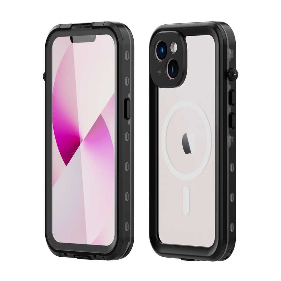 Apple iPhone 14 Plus Kılıf 1-1 Su Geçirmez Kılıf Siyah