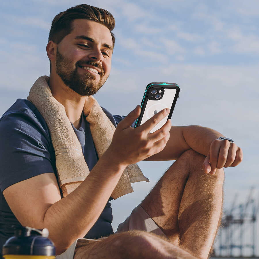 Apple iPhone 14 Plus Kılıf 1-1 Su Geçirmez Kılıf Siyah