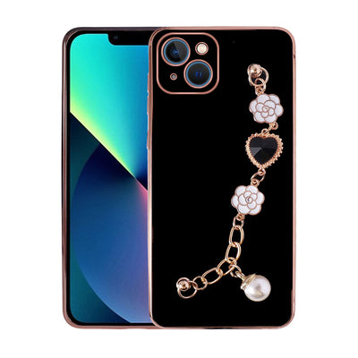 Apple iPhone 14 Plus Kılıf El Tutamaçlı Kamera Korumalı Zore Taka Silikon Kapak Pembe