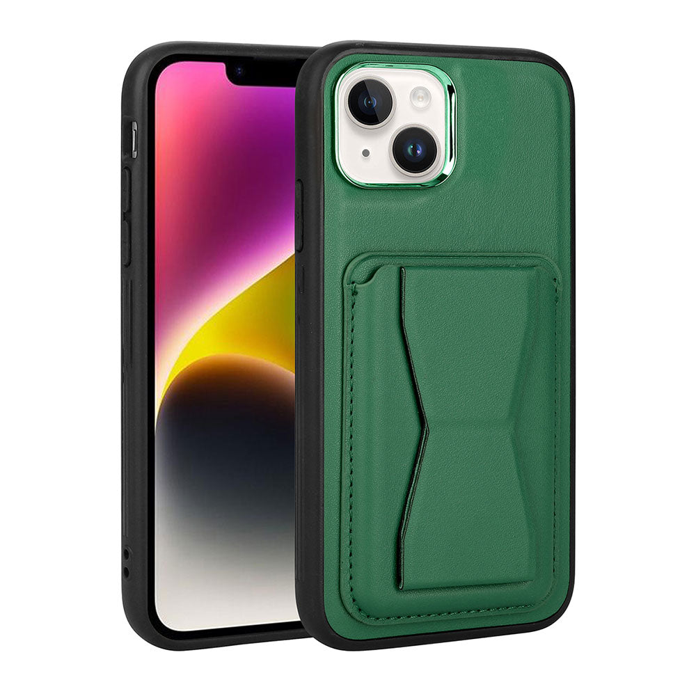 Apple iPhone 14 Plus Kılıf Kartlıklı Standlı Pu Deri Zore Memo Kapak Siyah