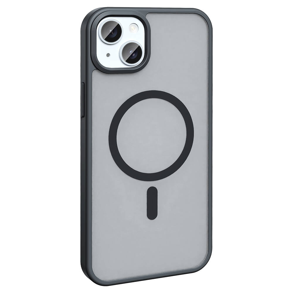 Apple iPhone 14 Plus Kılıf M-safe Şarj Özellikli Mat Arka Yüzey Zore Sio Kapak Derin Mor