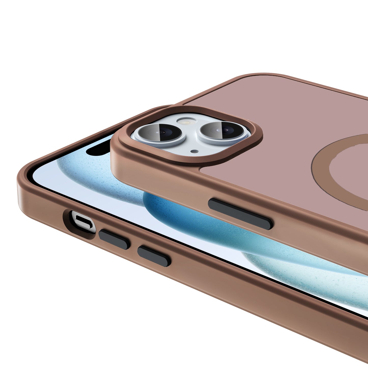 Apple iPhone 14 Plus Kılıf M-safe Şarj Özellikli Mat Arka Yüzey Zore Sio Kapak Derin Mor