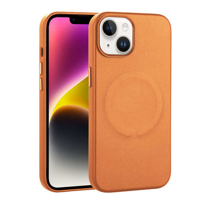 Apple iPhone 14 Plus Kılıf PU Deri M-safe Wireless Şarj Özellikli Zore Derix Kapak Taba