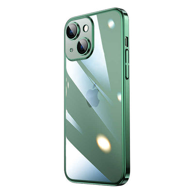 Apple iPhone 14 Plus Kılıf Sert PC Renkli Çerçeveli Zore Riksos Kapak Yeşil