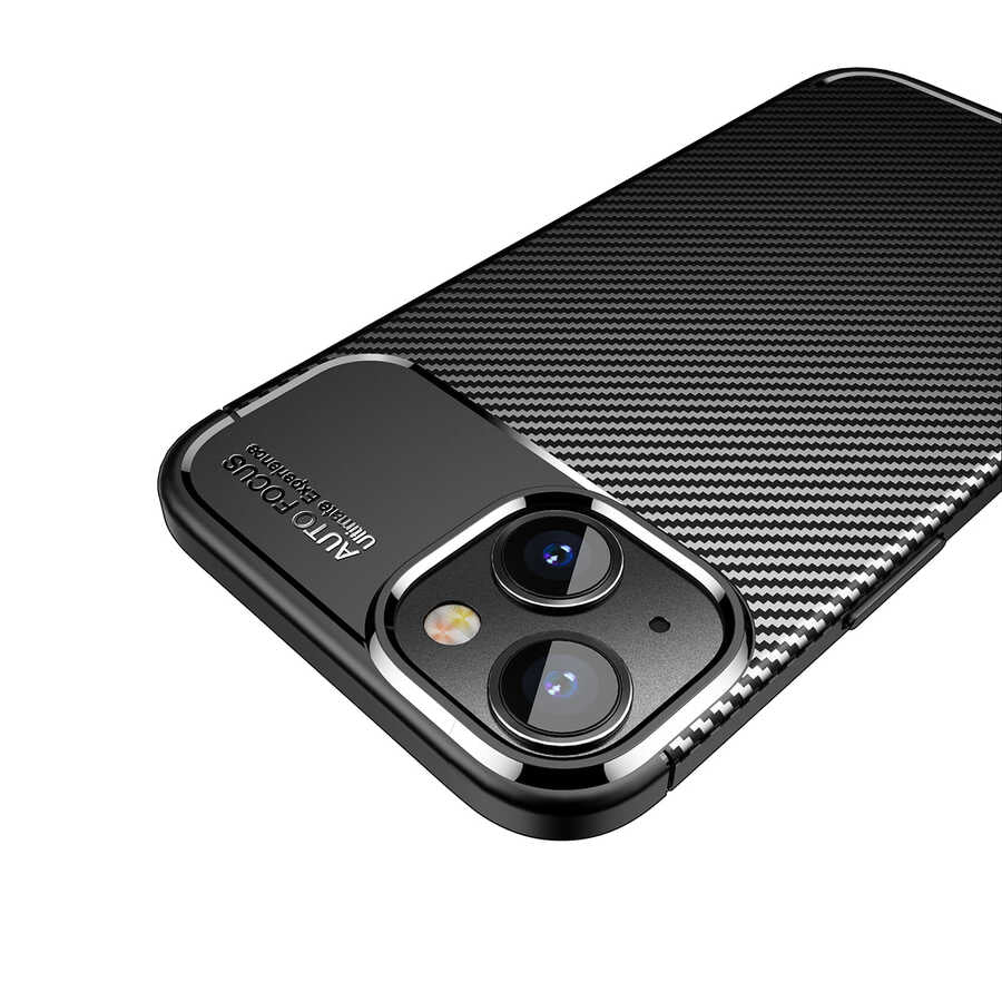 Apple iPhone 14 Plus Kılıf Zore Negro Silikon Kapak Siyah