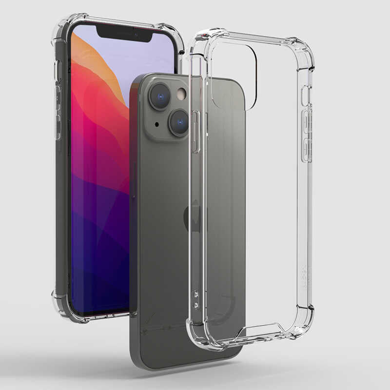 Apple iPhone 14 Plus Kılıf Zore Nitro Anti Shock Silikon Renksiz