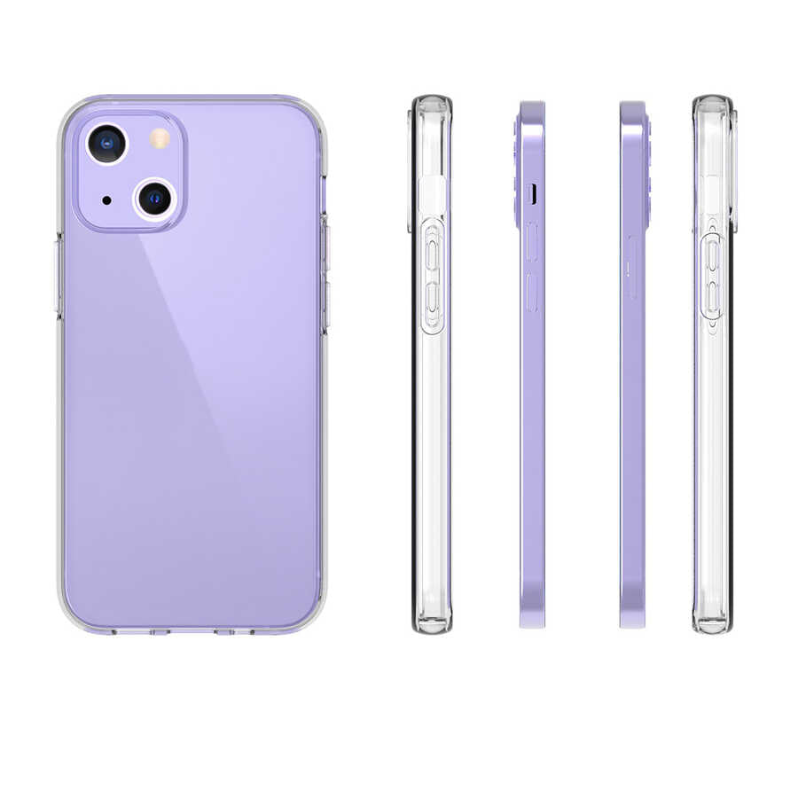 Apple iPhone 14 Plus Kılıf Zore Süper Silikon Kapak Renksiz