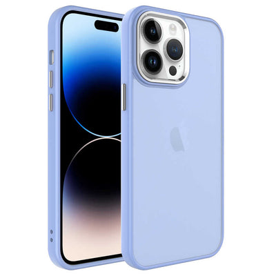 Apple iPhone 14 Pro Kılıf Buzlu Sert PC Zore May Kapak Lila