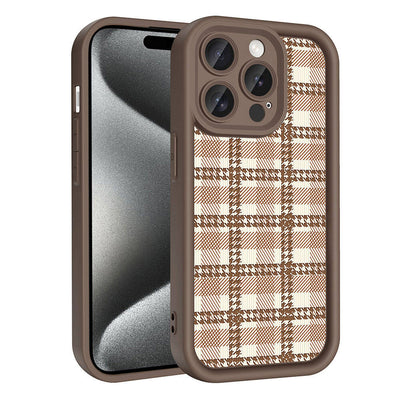 Apple iPhone 14 Pro Kılıf Kamera Korumalı Baskılı Arka Yüzey Zore Klas Kapak Koyu Kahve