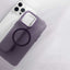 Apple iPhone 14 Pro Kılıf M-safe Şarj Özellikli Buzlu Sert PC Zore Tuval Kapak Derin Mor