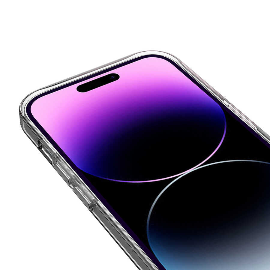 Apple iPhone 14 Pro Kılıf M-safe Şarj Özellikli Sert PC Zore Fuya Kapak Derin Mor