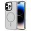 Apple iPhone 14 Pro Kılıf Mat Arka Yüzey Wireless Şarj Özellikli Zore Flet M-safe Kapak Gri