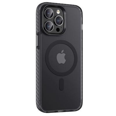 Apple iPhone 14 Pro Kılıf Mat Arka Yüzey Wireless Şarj Özellikli Zore Locik Kapak Siyah