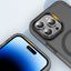 Apple iPhone 14 Pro Kılıf Mat Arka Yüzey Wireless Şarj Özellikli Zore Locik Kapak Derin Mor