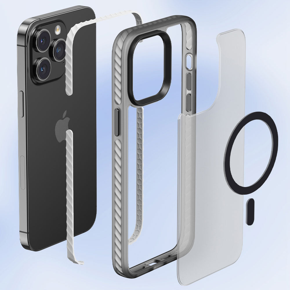 Apple iPhone 14 Pro Kılıf Mat Arka Yüzey Wireless Şarj Özellikli Zore Locik Kapak Derin Mor