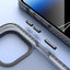 Apple iPhone 14 Pro Kılıf Mat Arka Yüzey Wireless Şarj Özellikli Zore Locik Kapak Derin Mor