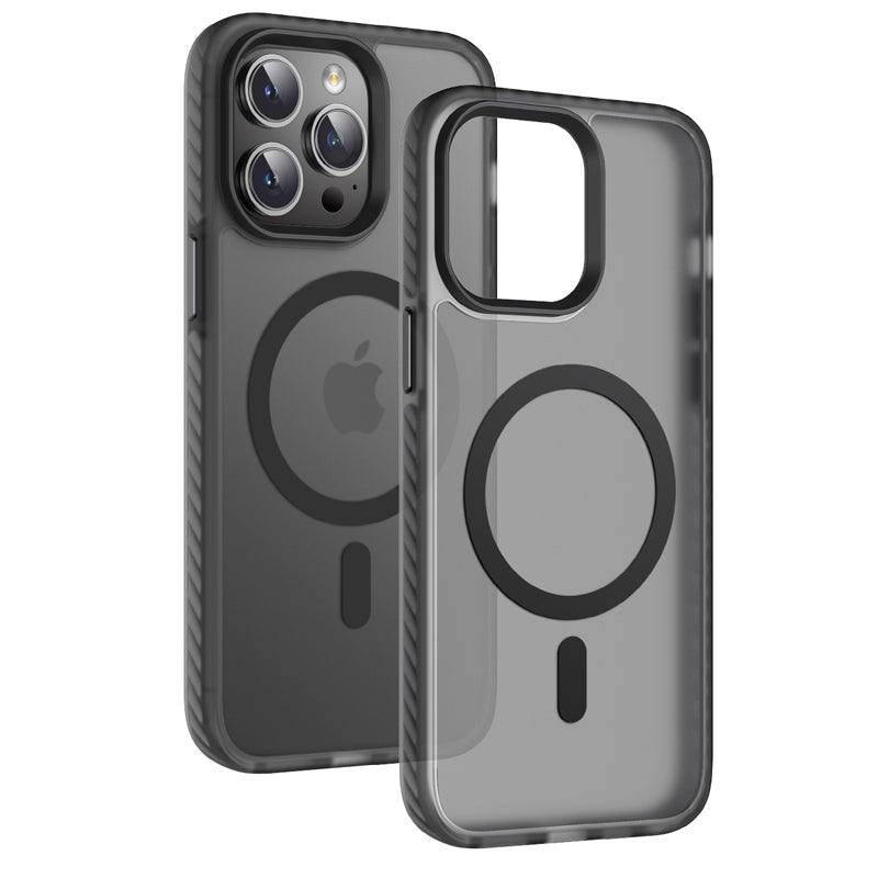 Apple iPhone 14 Pro Kılıf Mat Arka Yüzey Wireless Şarj Özellikli Zore Locik Kapak Derin Mor