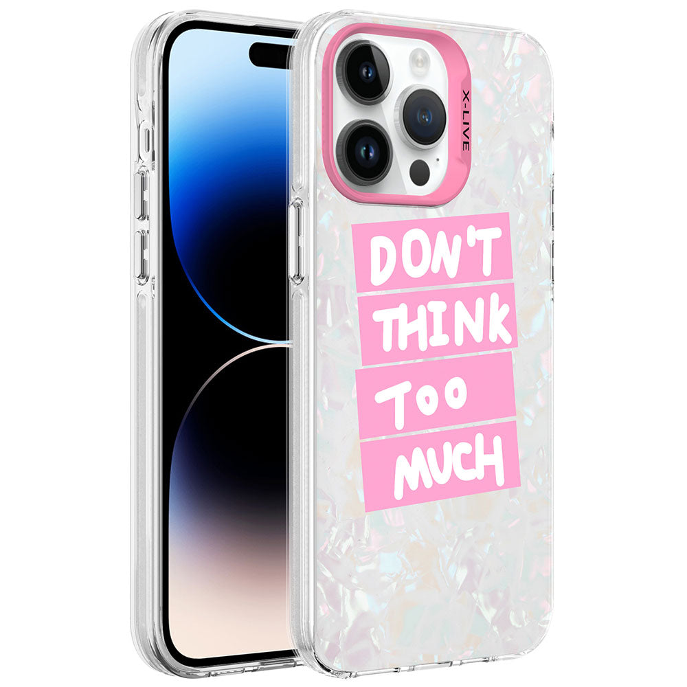 Apple iPhone 14 Pro Kılıf Mermer Desenli Zore Marbello Kapak Siyah-Beyaz