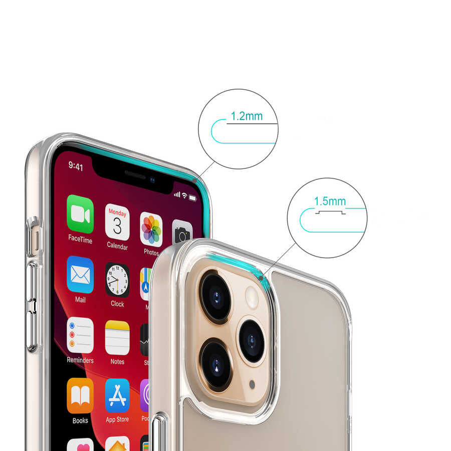 Apple iPhone 14 Pro Kılıf Zore Gard Silikon Renksiz