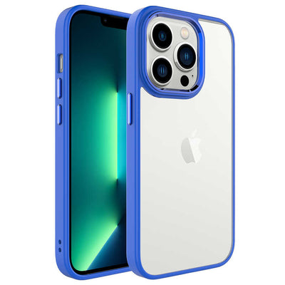 Apple iPhone 14 Pro Kılıf Zore Krom Kapak Lacivert