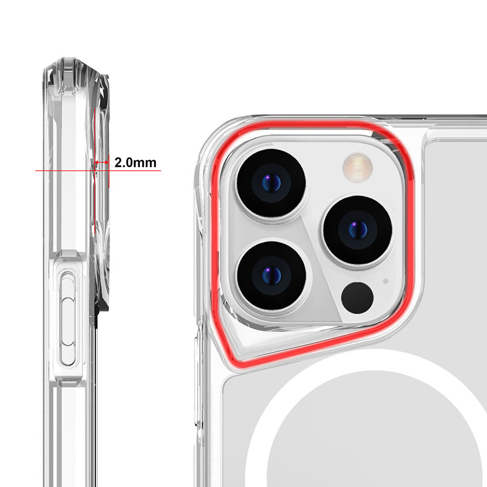 Apple iPhone 14 Pro Kılıf Zore M-safe Şarj Özellikli T-Max M-safe Kapak Renksiz