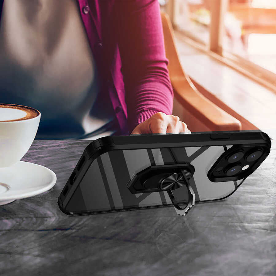 Apple iPhone 14 Pro Kılıf Zore Mola Kapak Siyah