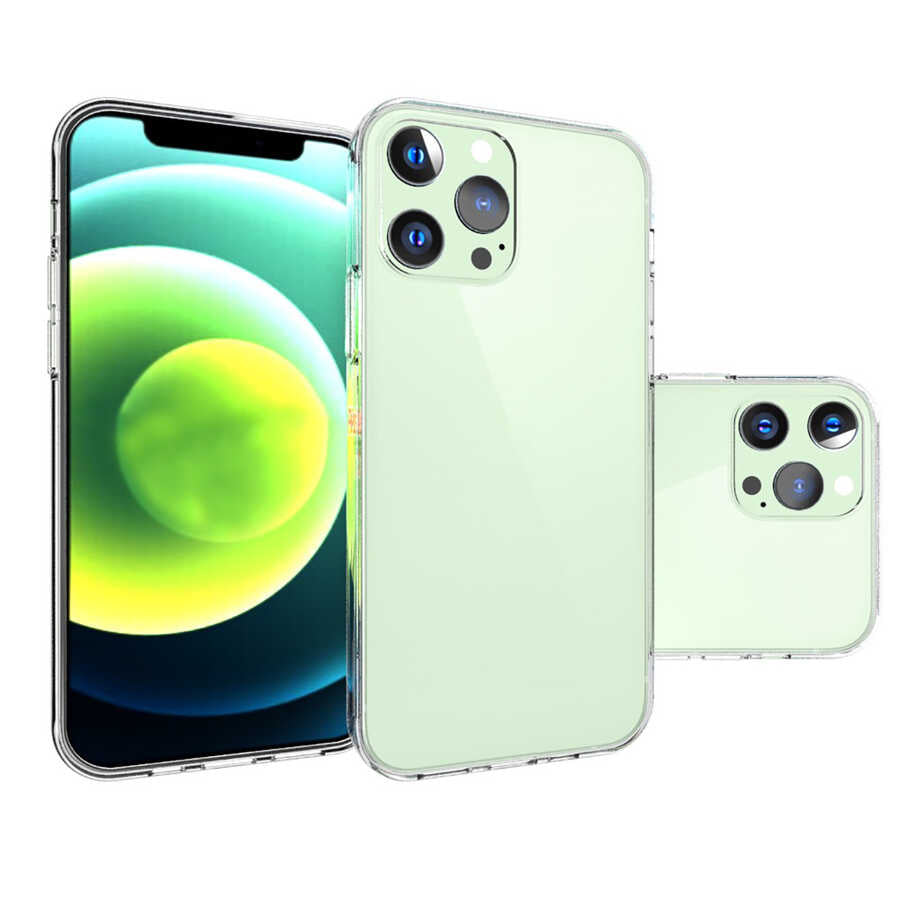 Apple iPhone 14 Pro Kılıf Zore Süper Silikon Kapak Renksiz