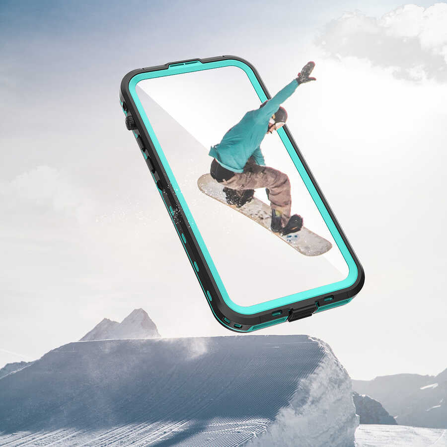 Apple iPhone 14 Pro Max Kılıf 1-1 Su Geçirmez Kılıf Siyah