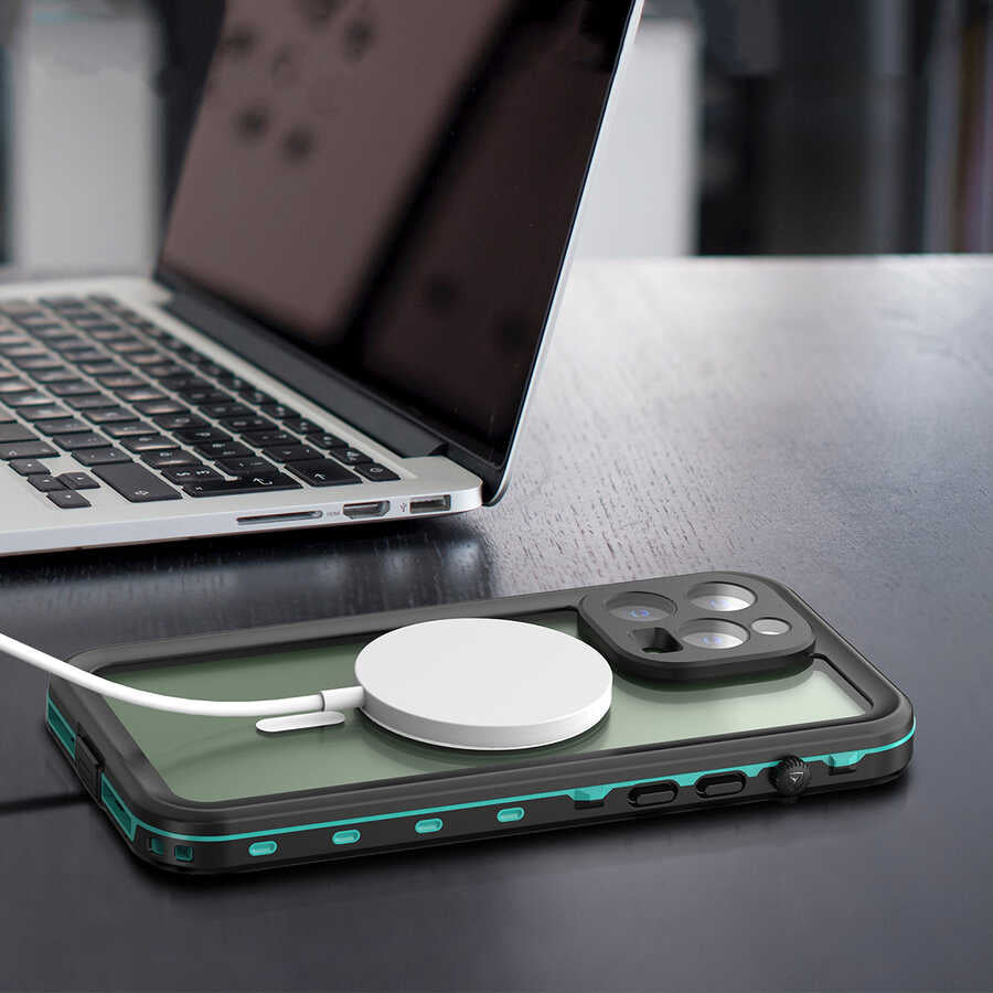 Apple iPhone 14 Pro Max Kılıf 1-1 Su Geçirmez Kılıf Siyah