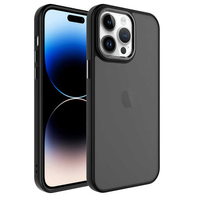 Apple iPhone 14 Pro Max Kılıf Buzlu Sert PC Zore May Kapak Koyu Yeşil