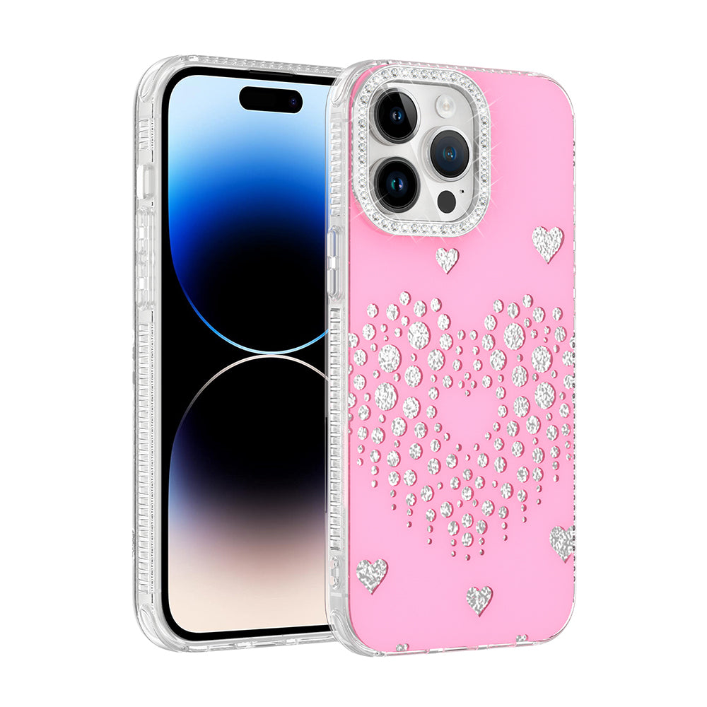 Apple iPhone 14 Pro Max Kılıf Damla Taşlı Zore Rivas Sert PC Kapak