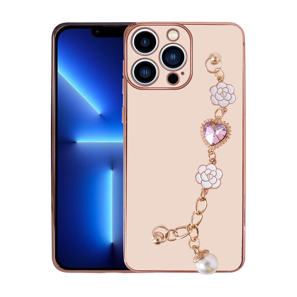 Apple iPhone 14 Pro Max Kılıf El Tutamaçlı Kamera Korumalı Zore Taka Silikon Kapak Pembe