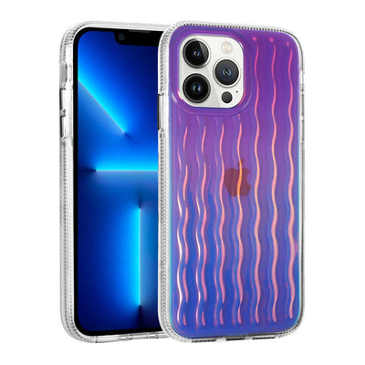 Apple iPhone 14 Pro Max Kılıf Kabartmalı Dalga Tasarımlı Silikon Zore İsmira Kapak NO10