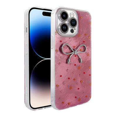 Apple iPhone 14 Pro Max Kılıf Kamera Korumalı Figürlü Zore Ponti Silikon Kapak Açık Pembe