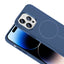 Apple iPhone 14 Pro Max Kılıf M-Safe Şarj Özellikli Metal Kamera Çerçeveli Zore Edi Silikon Kapak Siyah