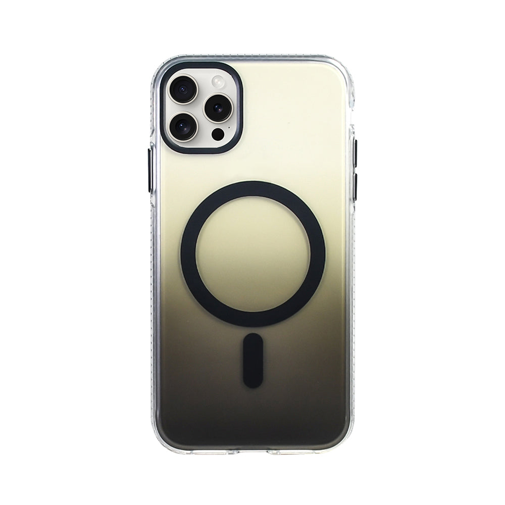 Apple iPhone 14 Pro Max Kılıf M-safe Şarj Özellikli Transparan Renk Geçişli Zore Toros Kapak Mor