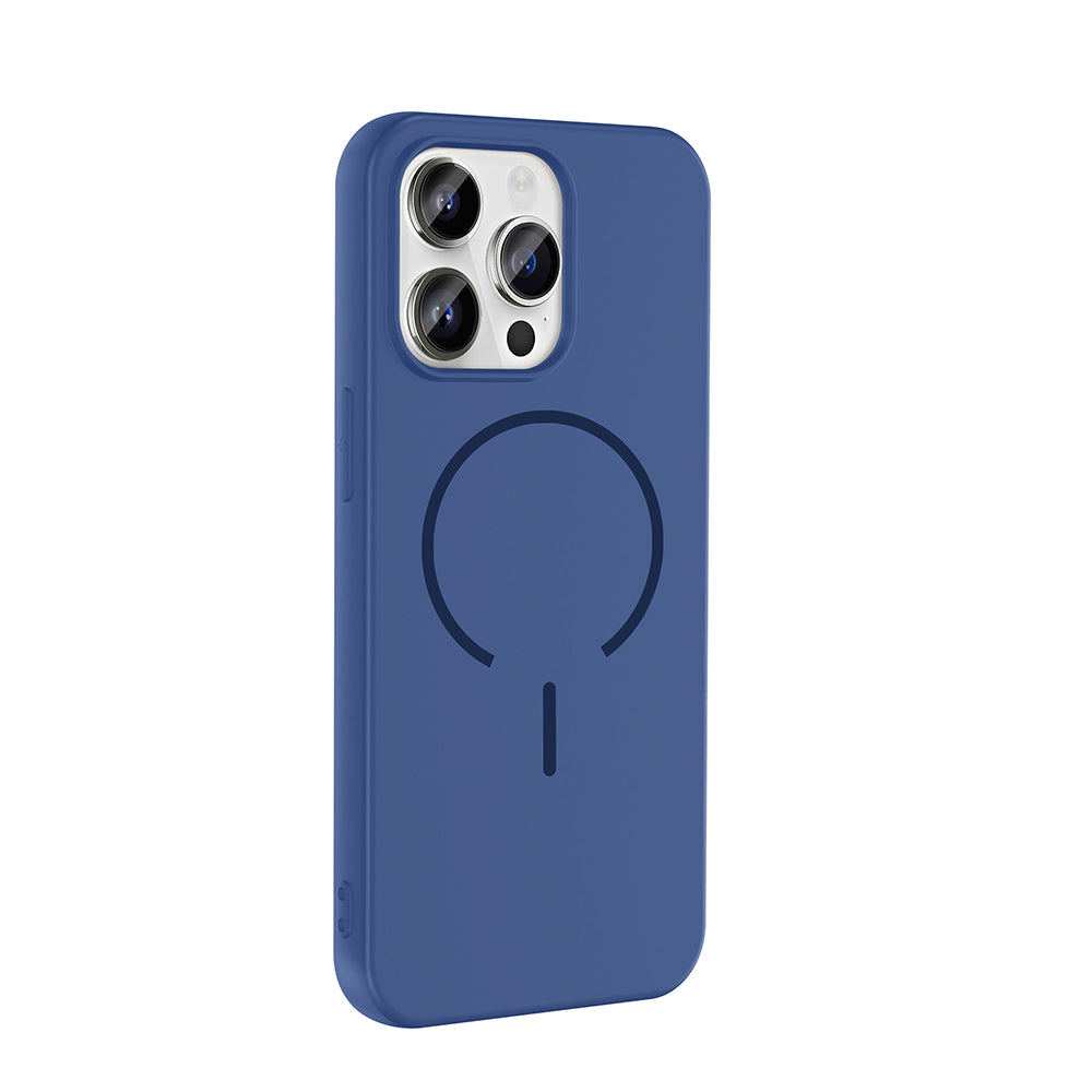 Apple iPhone 14 Pro Max Kılıf M-safe Şarj Özellikli Zore Meta Kapak Rose Pembe