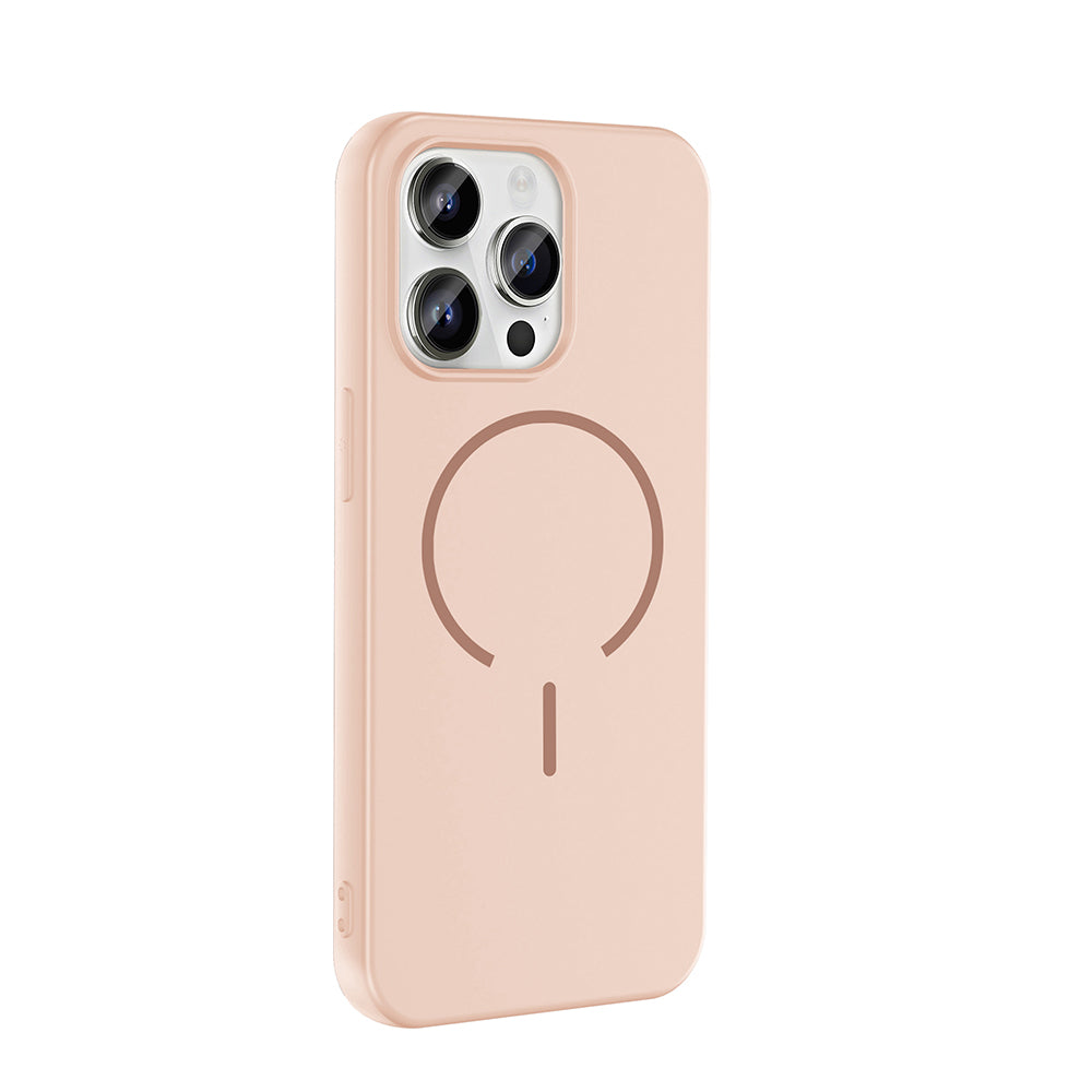 Apple iPhone 14 Pro Max Kılıf M-safe Şarj Özellikli Zore Meta Kapak Turuncu