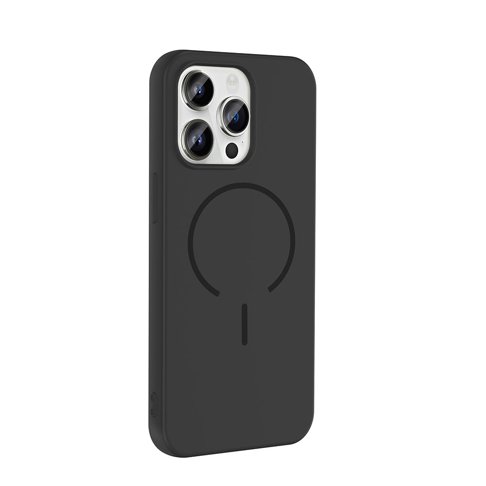 Apple iPhone 14 Pro Max Kılıf M-safe Şarj Özellikli Zore Meta Kapak Lacivert