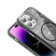 Apple iPhone 14 Pro Max Kılıf M-safe Şarj Özellikli Parlayan Simli Zore Okso Kapak Pembe