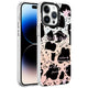 Apple iPhone 14 Pro Max Kılıf Mermer Desenli Zore Marbello Kapak Siyah-Beyaz